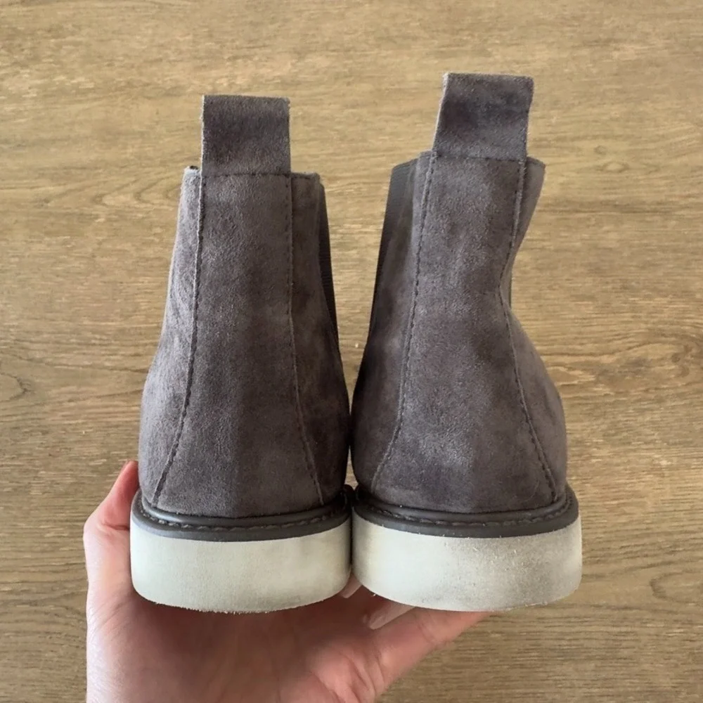 Clae Richards Vibram Chelsea Boots-Umber Waxed Dark Charcoal Suede-Men's Size 11